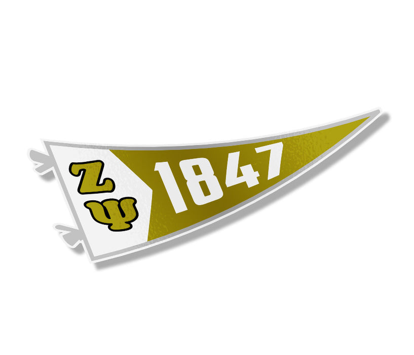 Zeta Psi Pennant Sticker Zeta Psi Pennant Sticker