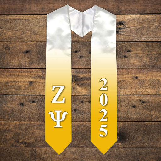 Zeta Psi Extra Fancy Greek Graduation Stole W Year