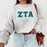 Zeta Tau Alpha 2 Day Ship Twill Crewneck Sweatshirt Zeta Tau Alpha - 2 Day Ship Twill Crewneck Sweatshirt