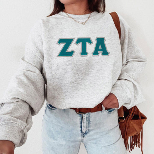 Zeta Tau Alpha Zeta Tau Alpha - 2 Day Ship Twill Crewneck Sweatshirt