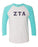 Zeta Tau Alpha Unisex Tri Blend Three Quarter Sleeve Baseball Raglan Tee Zeta Tau Alpha Unisex Tri-Blend Three-Quarter Sleeve Baseball Raglan Tee