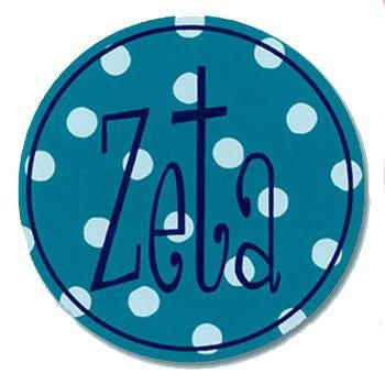 Zeta Tau Alpha Bumper Stickers 4" Round Zeta Tau Alpha Bumper Stickers 4