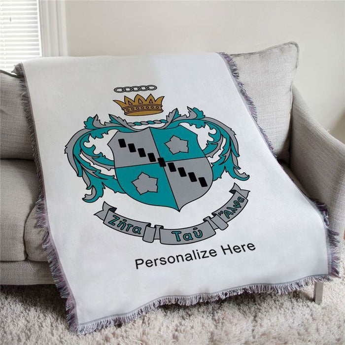 Zeta Tau Alpha Full Color Crest Afghan Blanket Throw Zeta Tau Alpha Full Color Crest Afghan Blanket Throw