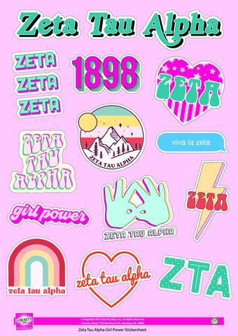 Zeta Tau Alpha Zeta Tau Alpha Girl Power Stickers