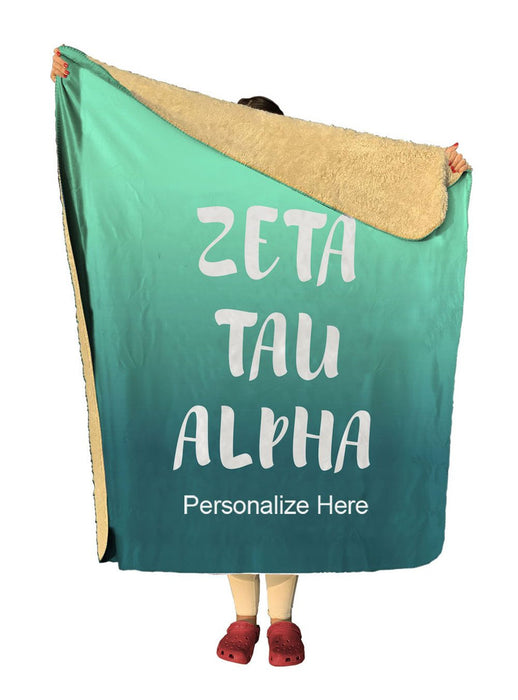 Zeta Tau Alpha Gradient Sherpa Lap Blanket Zeta Tau Alpha Gradient Sherpa Lap Blanket