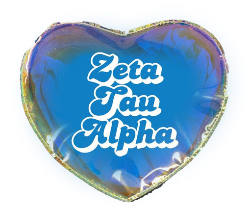 Zeta Tau Alpha Zeta Tau Alpha Heart Shaped Makeup Bag