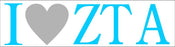Zeta Tau Alpha I Love Bumper Sticker Zeta Tau Alpha I Love Bumper Sticker