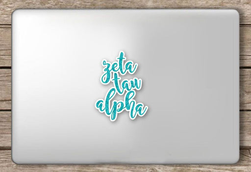 Zeta Tau Alpha Zeta Tau Alpha Script Sticker