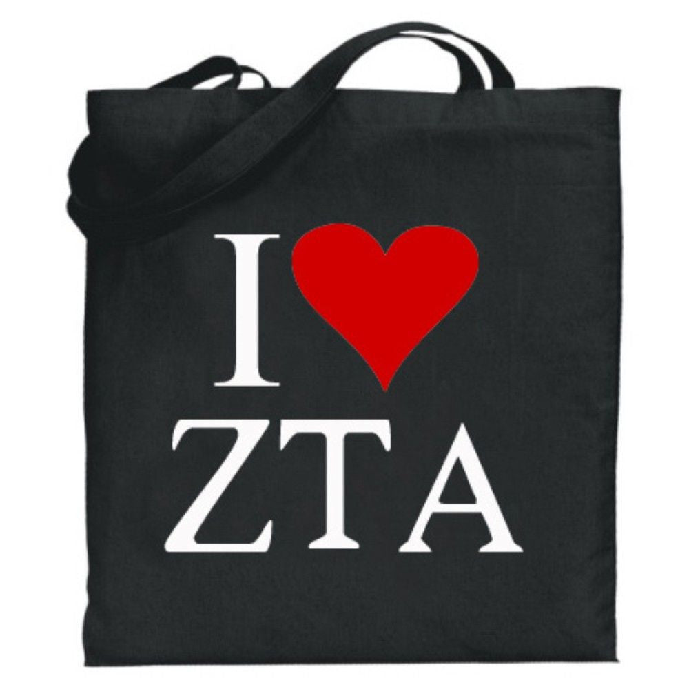 Zeta Tau Alpha I Love Tote Bags Zeta Tau Alpha I Love Tote Bags