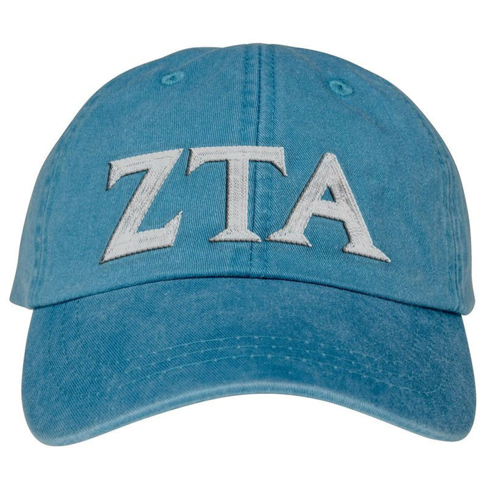 Zeta Tau Alpha Lettered Premium Pastel Hat Zeta Tau Alpha Lettered Premium Pastel Hat