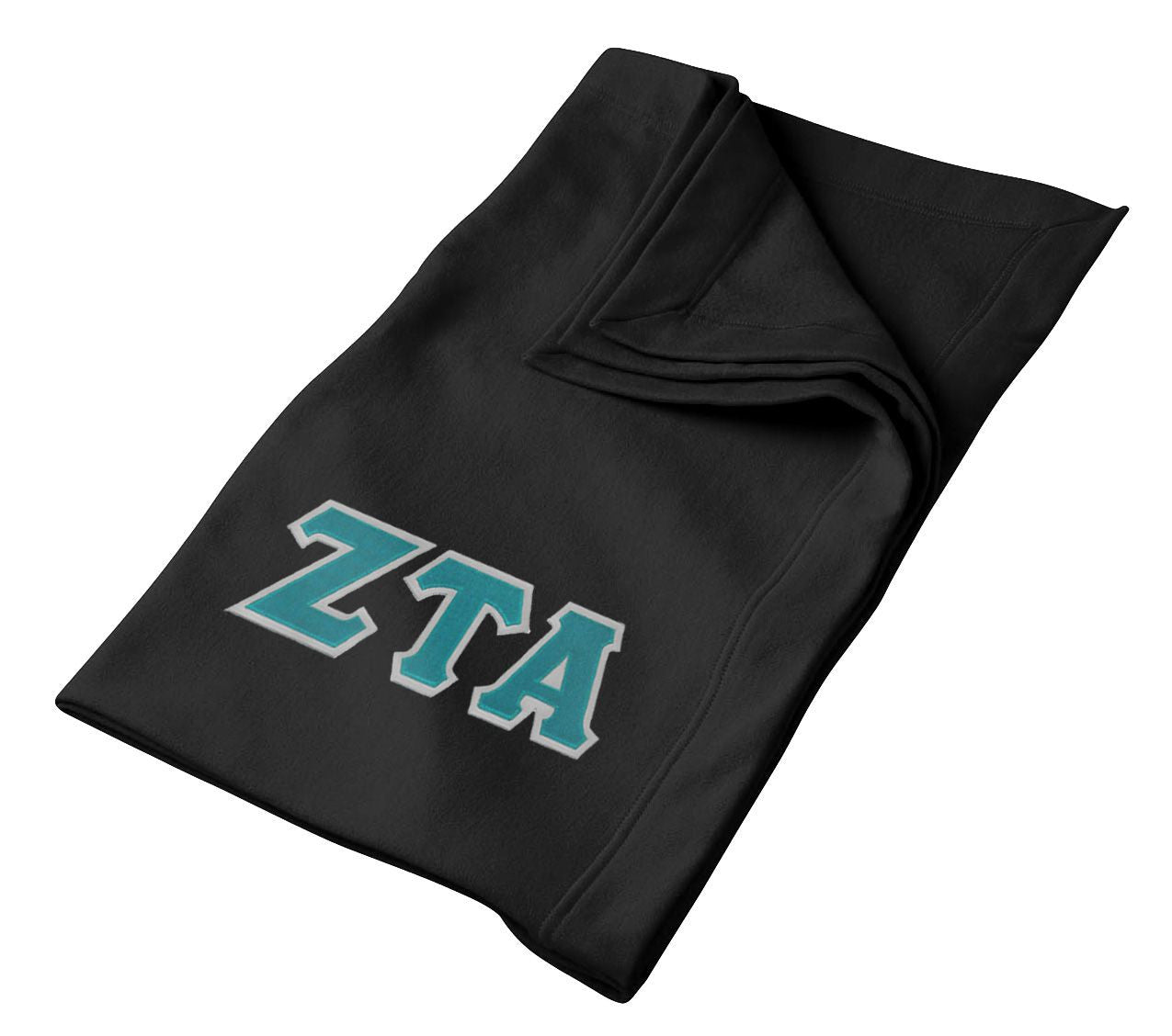 Discount Zeta Tau Alpha Lettered Twill Sweatshirt Blanket DISCOUNT-Zeta Tau Alpha Lettered Twill Sweatshirt Blanket