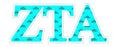 Zeta Tau Alpha Mascot Greek Letter Sticker 2.5" Tall Zeta Tau Alpha Mascot Greek Letter Sticker - 2.5