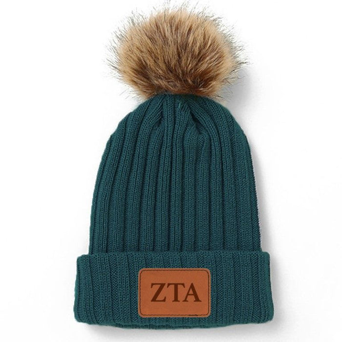Zeta Tau Alpha Pom Pom Beanie Hat Zeta Tau Alpha Pom Pom Beanie Hat