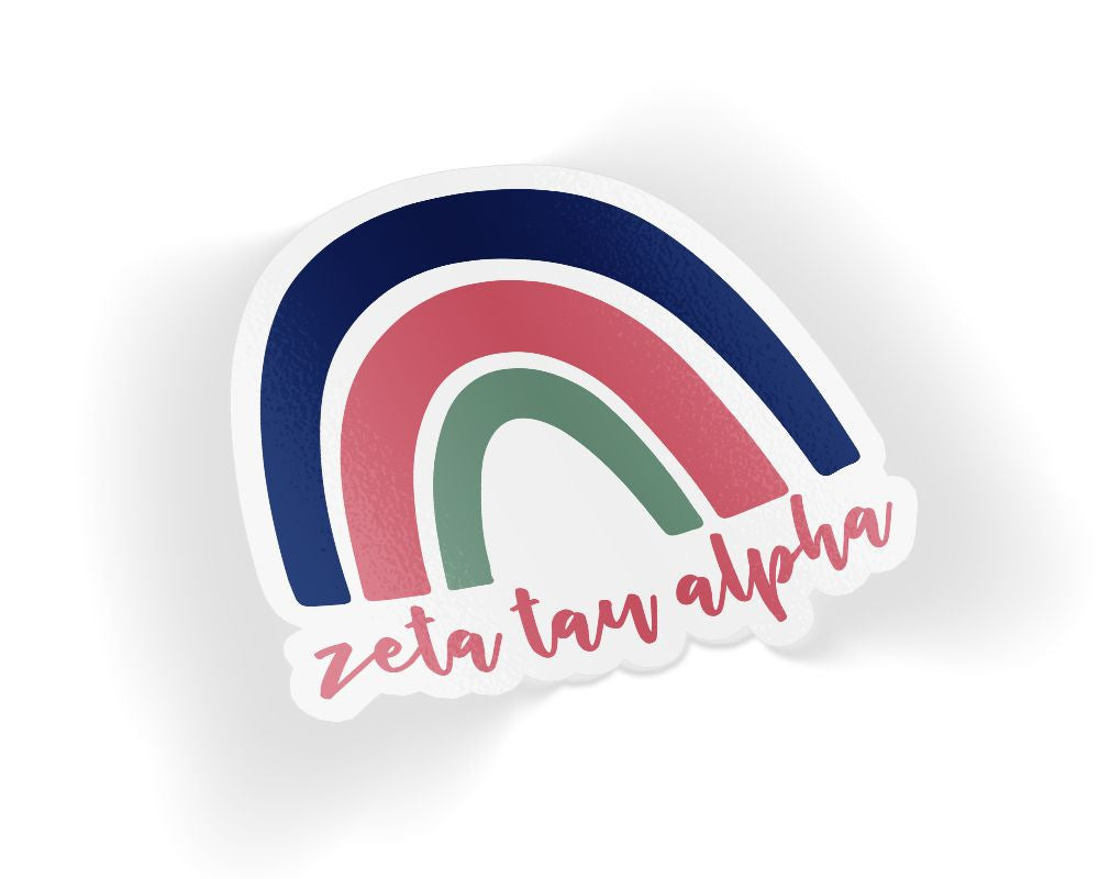 Zeta Tau Alpha Rainbow Sticker Zeta Tau Alpha Rainbow Sticker