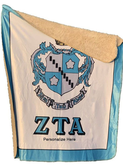 Zeta Tau Alpha Sherpa Lap Blanket Zeta Tau Alpha Sherpa Lap Blanket