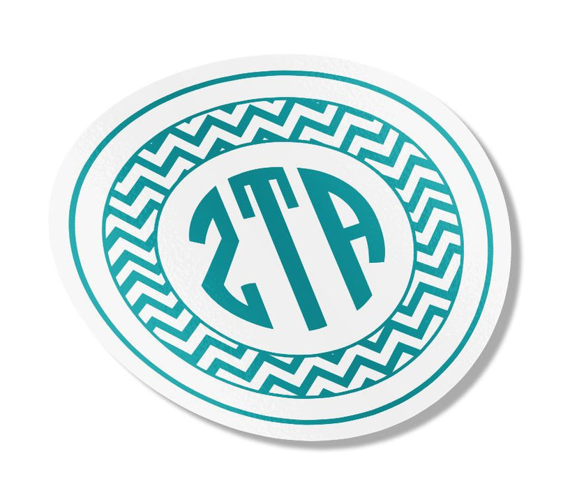Zeta Tau Alpha Sorority Monogram Bumper Sticker Zeta Tau Alpha Sorority Monogram Bumper Sticker