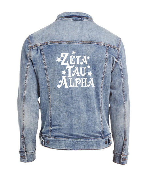Zeta Tau Alpha Zeta Tau Alpha Star Struck Denim Jacket