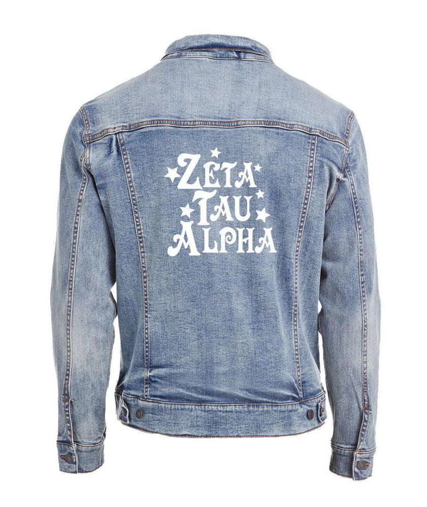 Zeta Tau Alpha Star Struck Denim Jacket Zeta Tau Alpha Star Struck Denim Jacket
