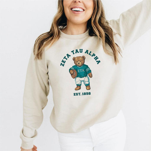 Zeta Tau Alpha Zeta Tau Alpha Teddy Bear Crewneck Sweatshirt