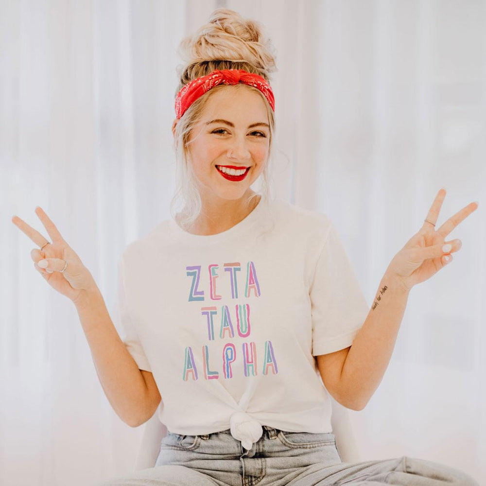 Printify Zeta Tau Alpha Tinseltown Tees Zeta Tau Alpha Tinseltown Tees