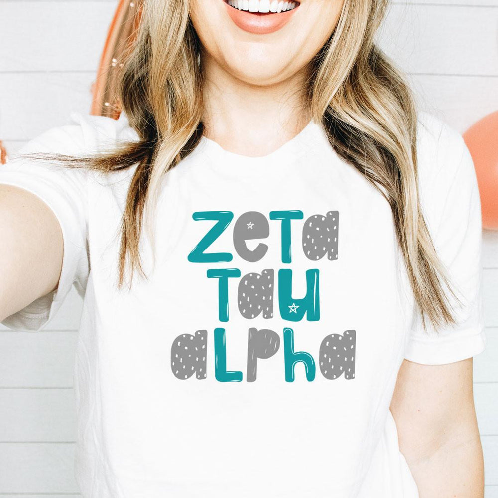 Printify Zeta Tau Alpha Whimsy Tees Zeta Tau Alpha Whimsy Tees