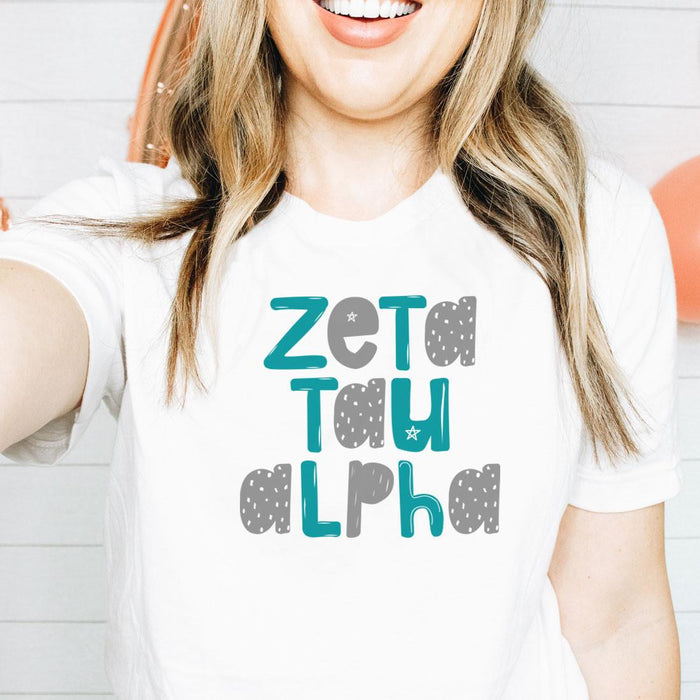 Printify Zeta Tau Alpha Whimsy Tees Zeta Tau Alpha Whimsy Tees