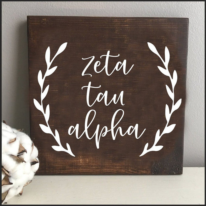 Zeta Tau Alpha Wooden Wall Art Zeta Tau Alpha Wooden Wall Art