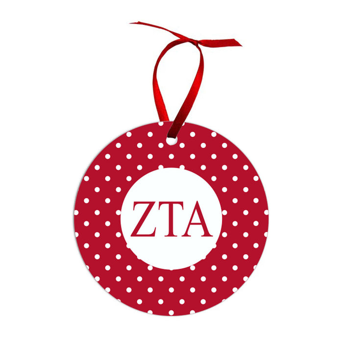 Zeta Tau Alpha Polka Dots Christmas Ornaments Zeta Tau Alpha Polka Dots Christmas Ornaments