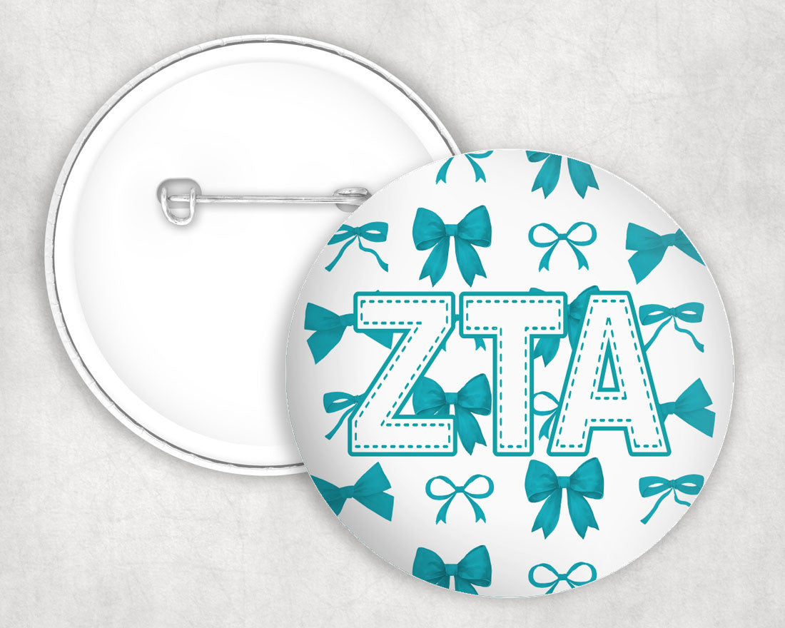 Zeta Tau Alpha Multi Bows Pin Buttons Zeta Tau Alpha Multi Bows Pin Buttons
