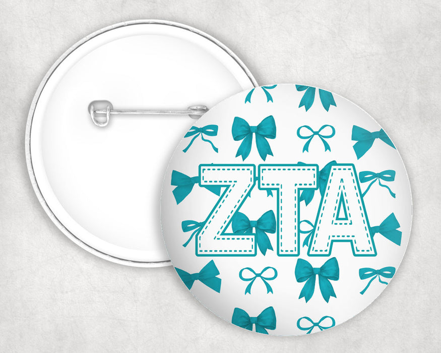 Zeta Tau Alpha Multi Bows Pin Buttons Zeta Tau Alpha Multi Bows Pin Buttons