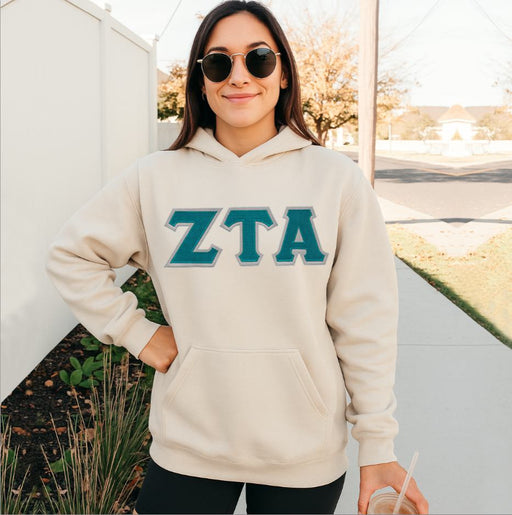 Zeta Tau Alpha Zeta Tau Alpha - 2 Day Ship Twill Hooded Sweatshirt