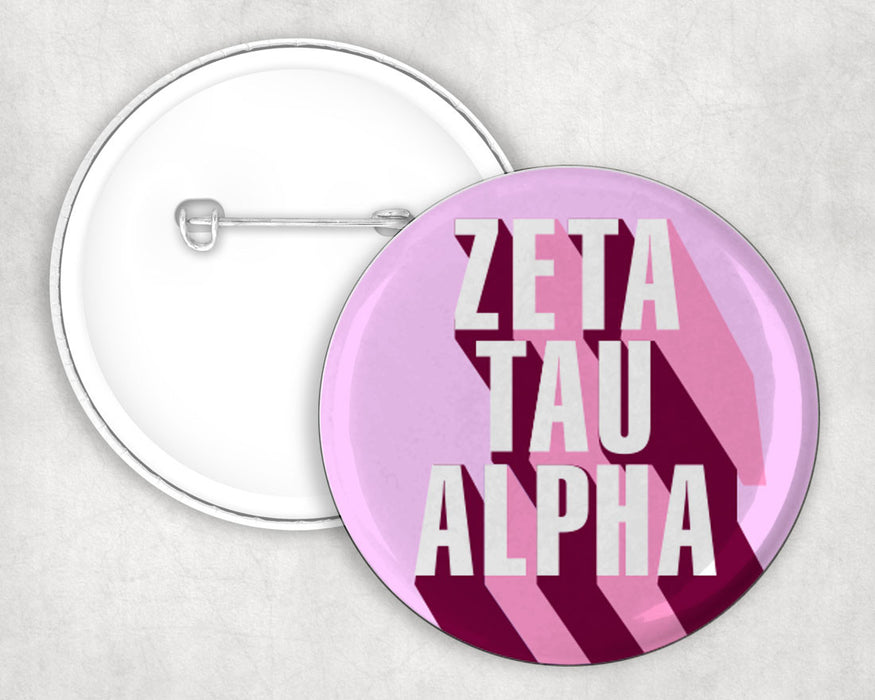 Zeta Tau Alpha 3d Button Pin Buttons Zeta Tau Alpha 3D Button Pin Buttons