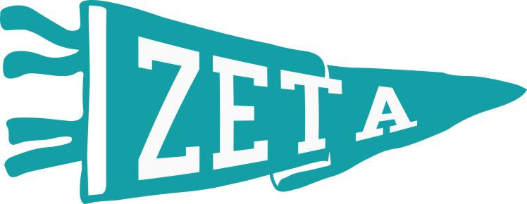 Zeta Tau Alpha Pennant Decal Zeta Tau Alpha Pennant Decal