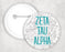 Zeta Tau Alpha Floral Text Pin Buttons Zeta Tau Alpha floral-text Pin Buttons