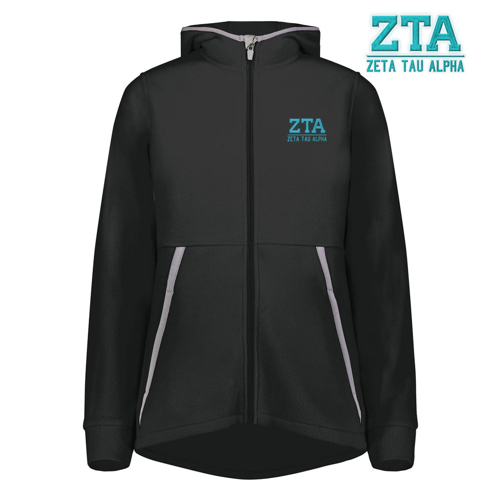 Zeta Tau Alpha Chill Full Zip Hoodie Zeta Tau Alpha Chill Full Zip Hoodie