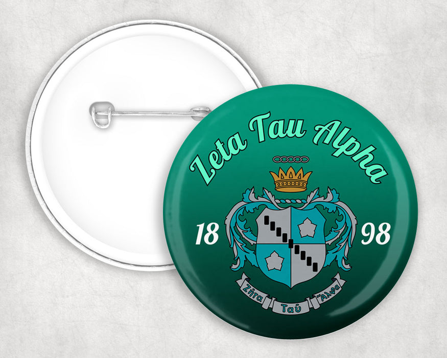 Zeta Tau Alpha Classic Crest Pin Buttons Zeta Tau Alpha Classic Crest Pin Buttons