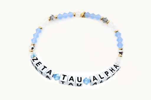 Zeta Tau Alpha Zeta Tau Alpha Glass Name Bead Bracelet