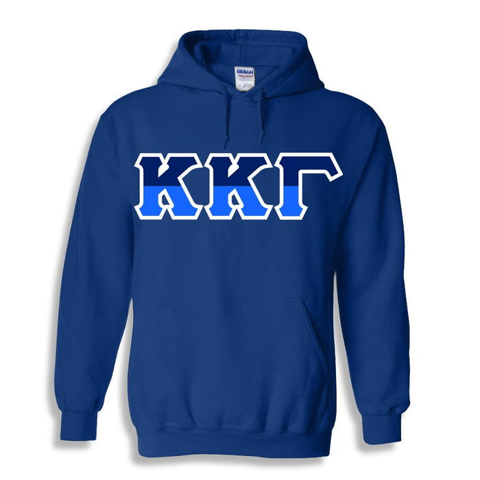 Kappa Kappa Gamma Two Toned Lettered Hooded Sweatshirt