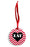 Sigma Delta Tau Red Chevron Heart Sunburst Ornament