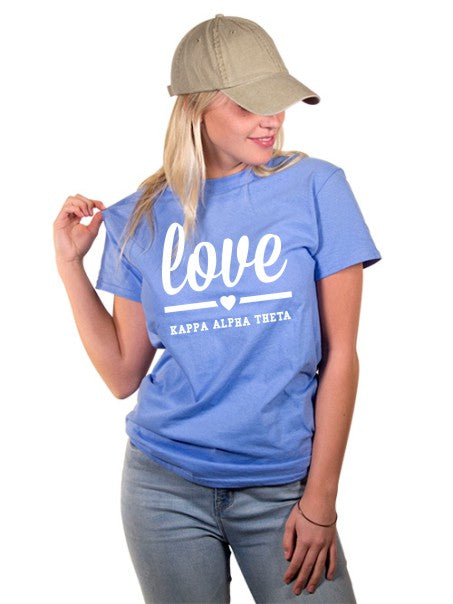 Kappa Alpha Theta Love Crewneck T-Shirt