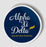 Alpha Xi Delta Logo Circle Sticker