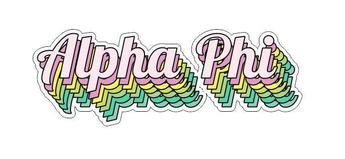 Alpha Phi New Hip Stepped Sticker