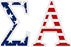 Sigma Alpha American Flag Letter Sticker - 2.5