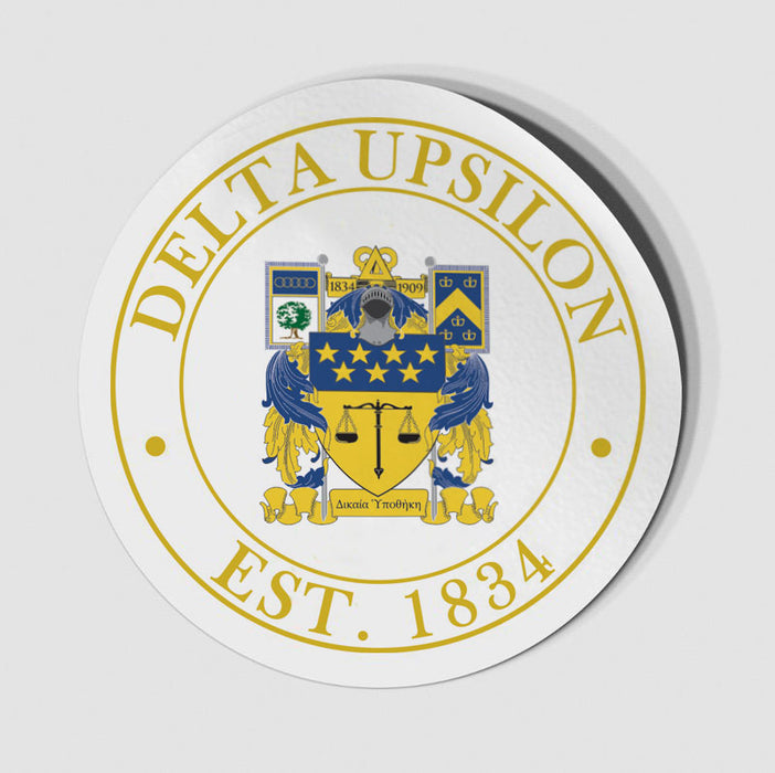 Delta Upsilon Circle Crest Decal