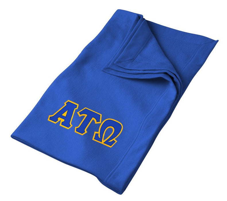 Alpha Tau Omega Greek Twill Lettered Sweatshirt Blanket