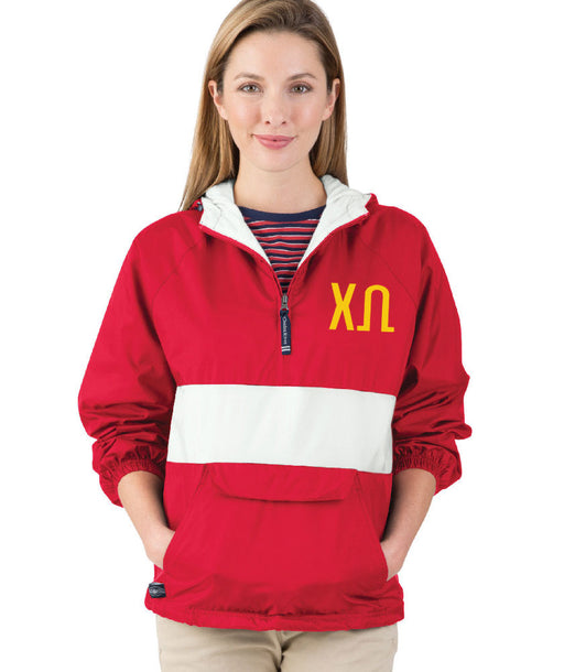 Chi Omega Custom Fabulous Pullover Anorak