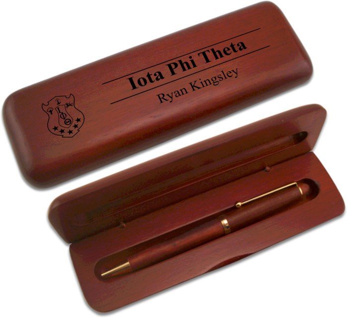 Iota Phi Theta Wooden Pen Case & Pen