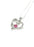 Delta Zeta Sterling Silver Heart Pendant with Colored Swarovski Crystal