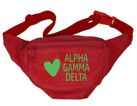 Alpha Gamma Delta Heart Fanny Pack