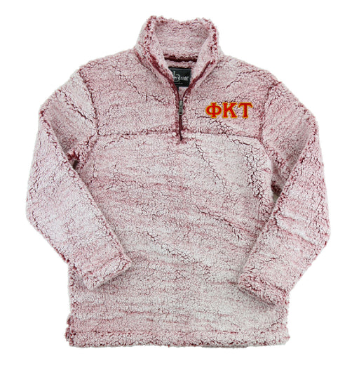 Phi Kappa Tau Embroidered Sherpa Quarter Zip Pullover